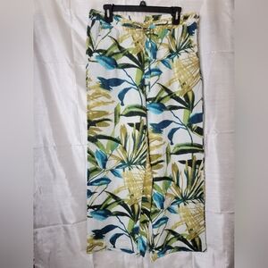 Chico's Tropical Leaf Print Pants